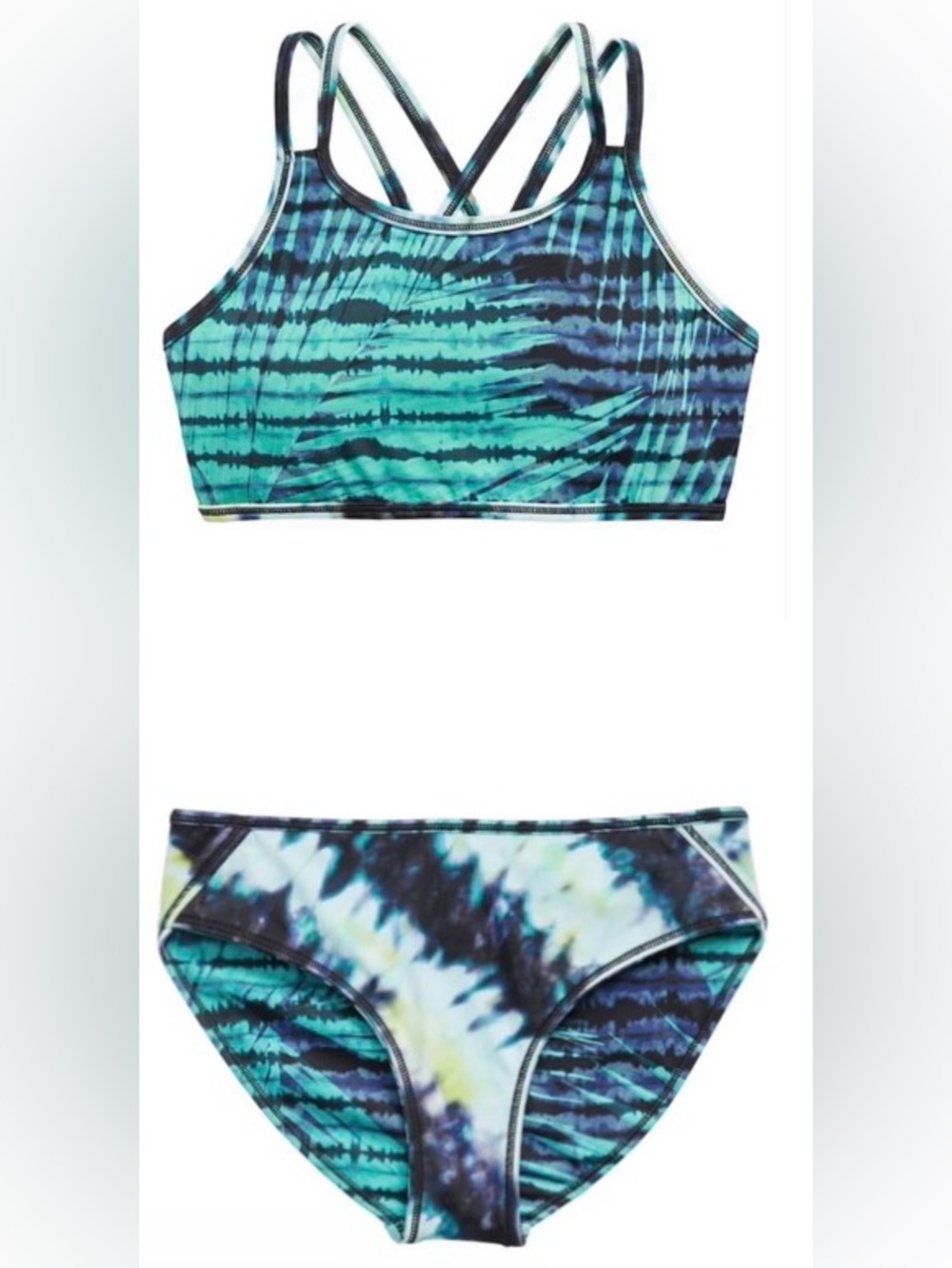 Athleta Girl Palm Tie Dye Bikini - L